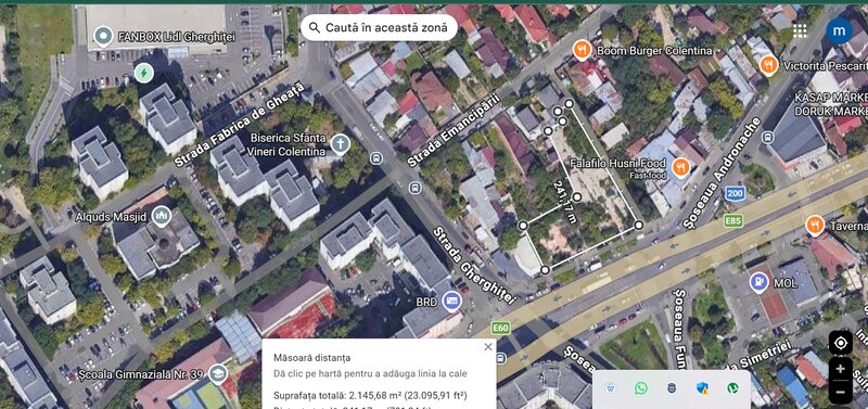 Colentina, teren premium 2.124 mp, deschidere 54 m, ideal KFC.